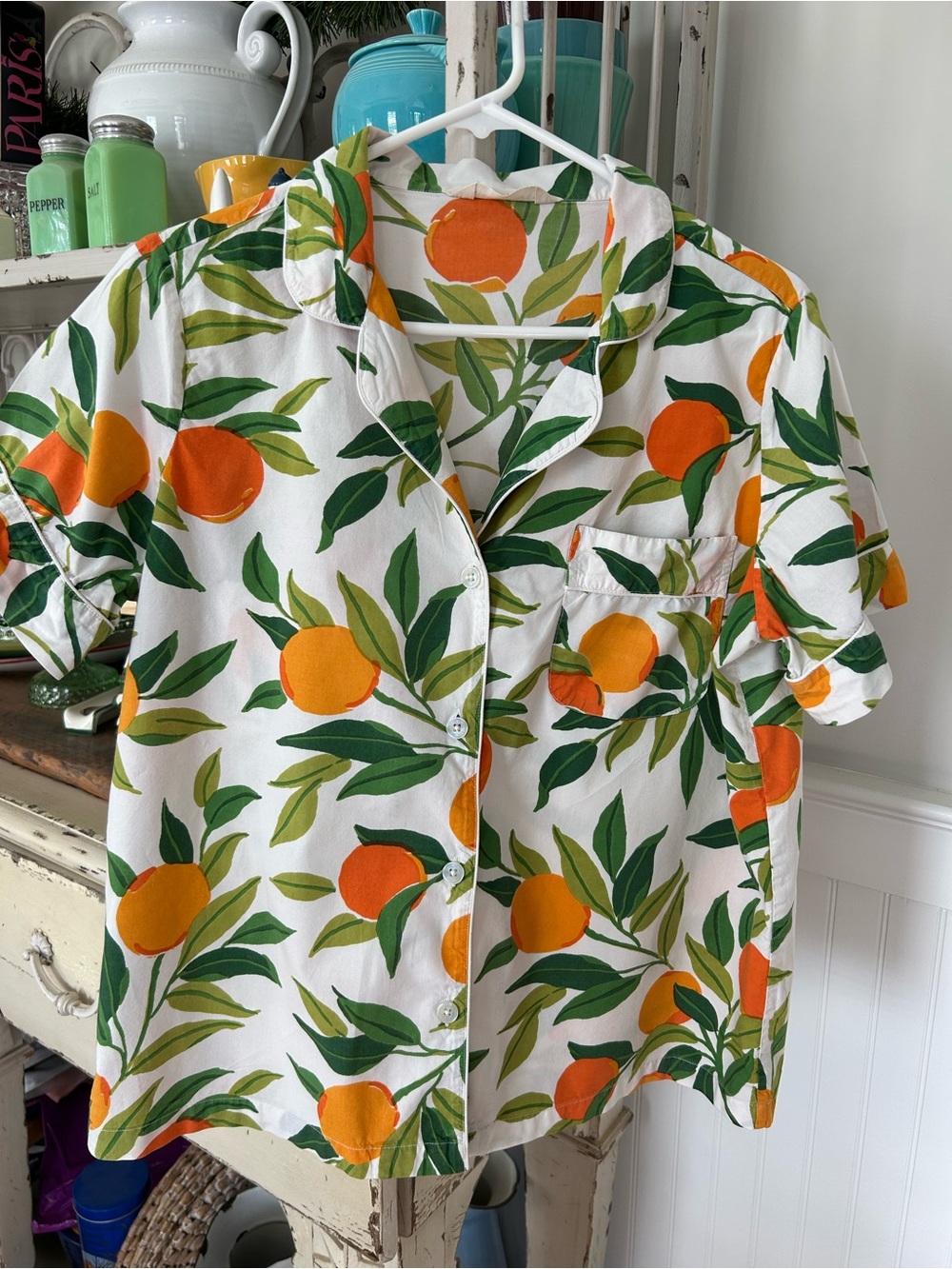 Printfresh Clementine pajama top (only)